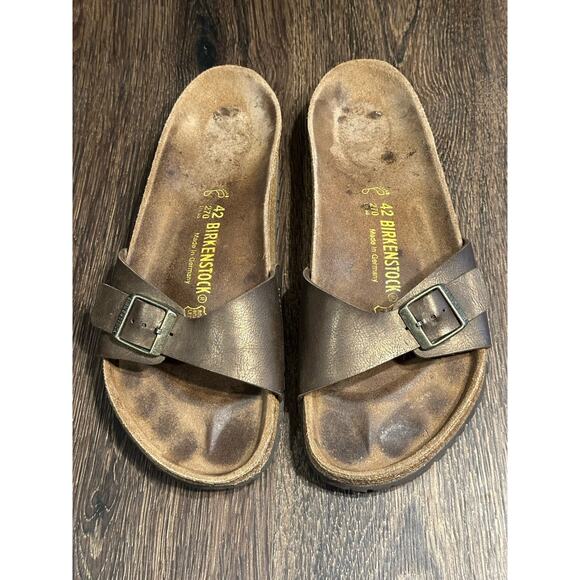 BIRKENSTOCK WOMENS MADRID BIRKO FLOR SLIDE SANDAL MOCHA SIZE 42 USA 9-9.5 - Picture 2 of 8